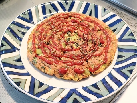 たんぱく質たっぷり納豆ウインナー野菜のオムレツ